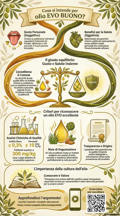 Infografica: Cosa significa davvero 'olio EVO buono'?